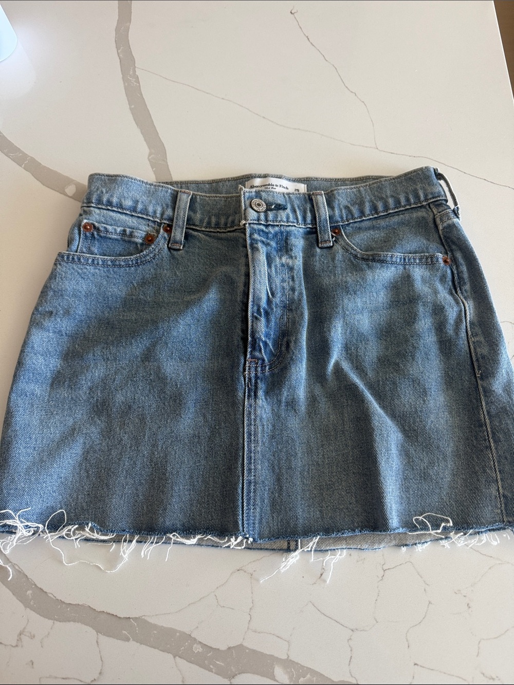 Abercrombie & Fitch Light Blue Denim Mini Skirt